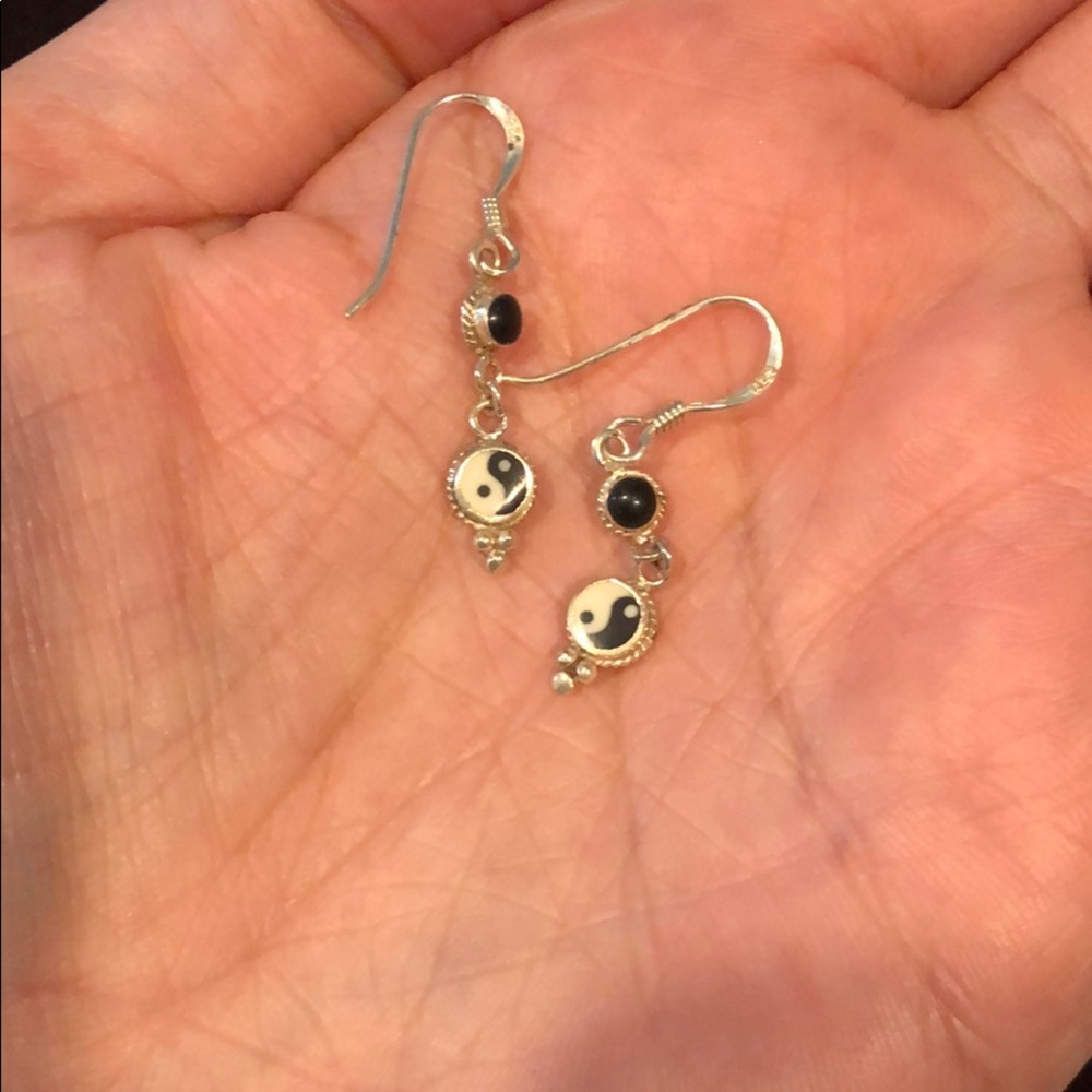 Silver earrings - Ying & Yang
